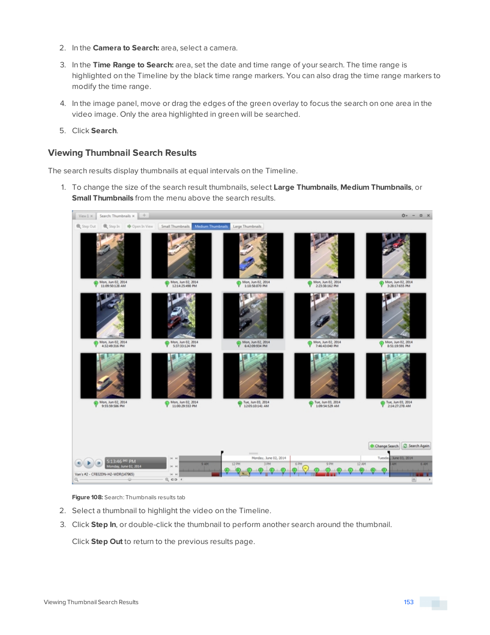 Viewing thumbnail search results | Avigilon ACC Enterprise Version 5.2.2 User Manual | Page 153 / 189