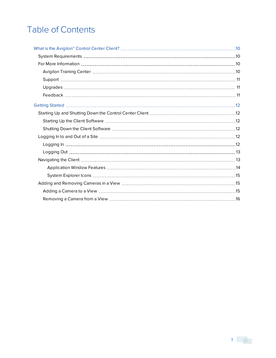 Avigilon ACC Enterprise Version 5.2.2 User Manual | Page 3 / 189