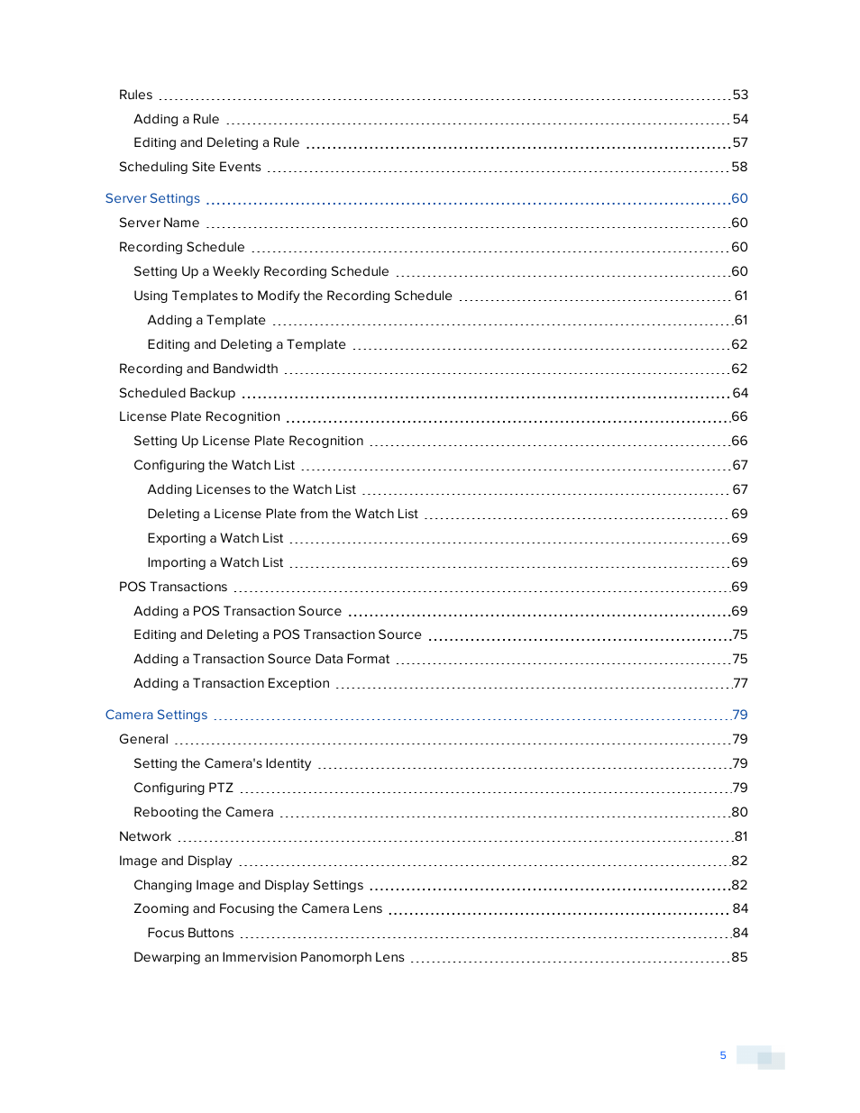 Avigilon ACC Enterprise Version 5.2.2 User Manual | Page 5 / 189