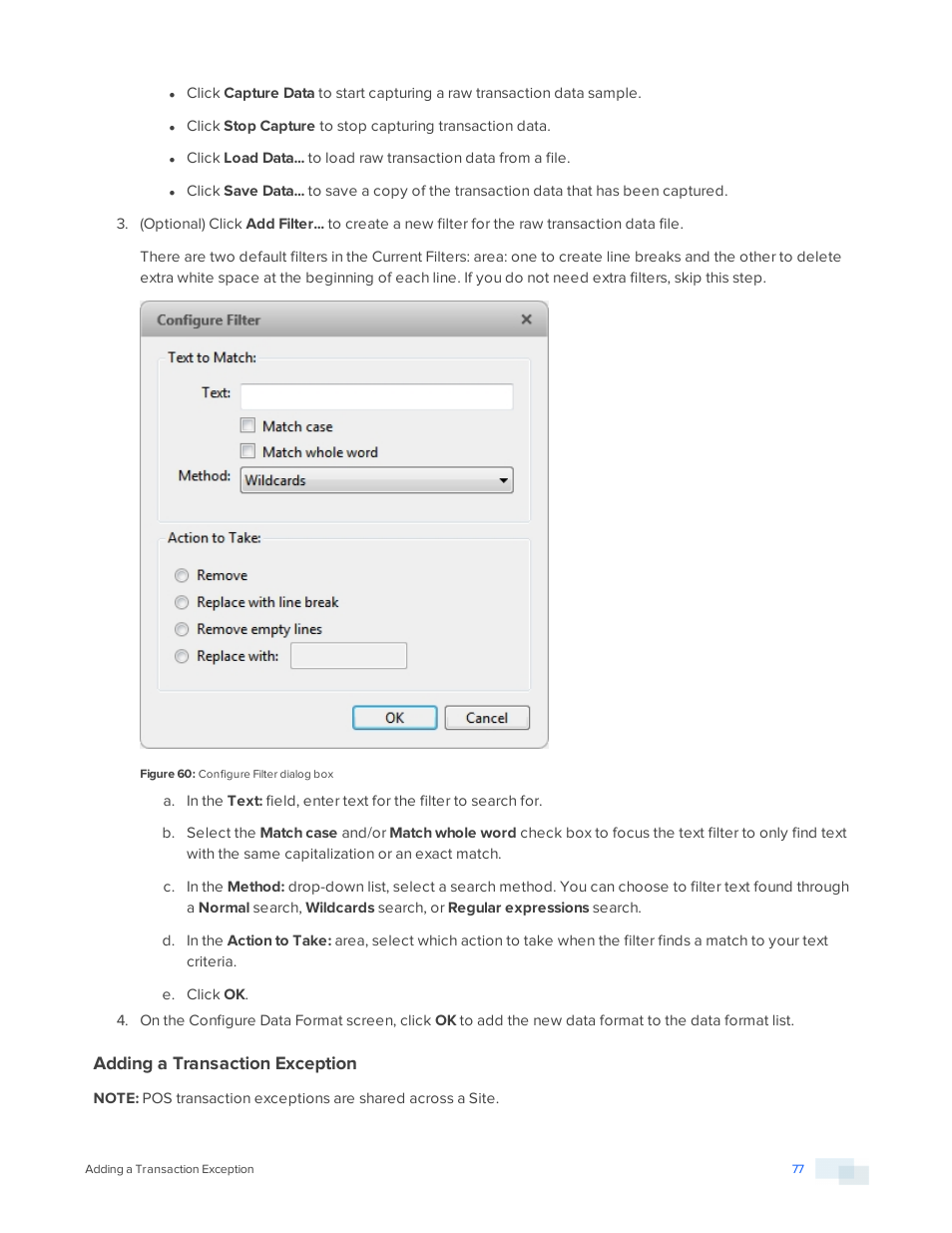 Adding a transaction exception | Avigilon ACC Enterprise Version 5.2.2 User Manual | Page 77 / 189