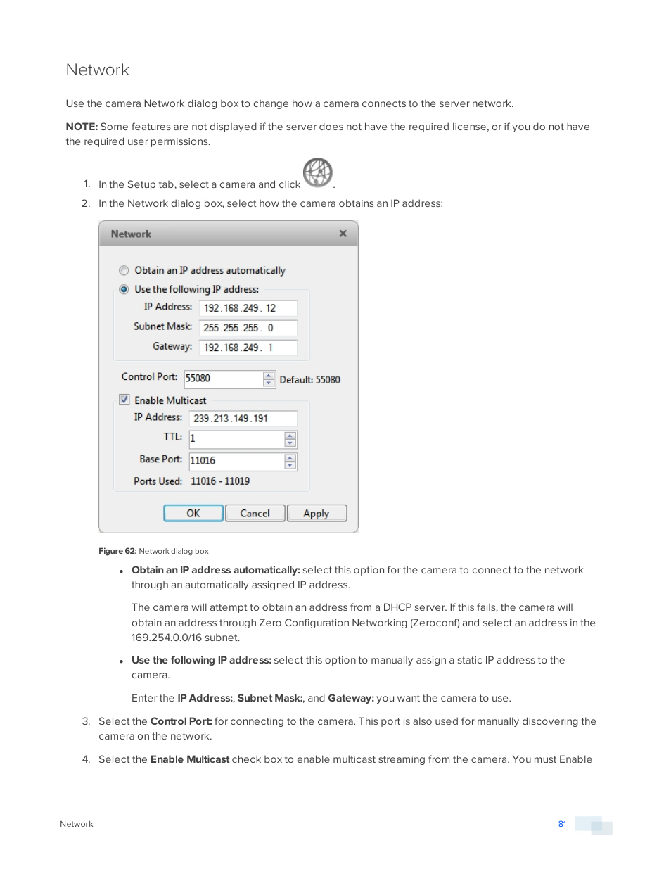 Network | Avigilon ACC Enterprise Version 5.2.2 User Manual | Page 81 / 189