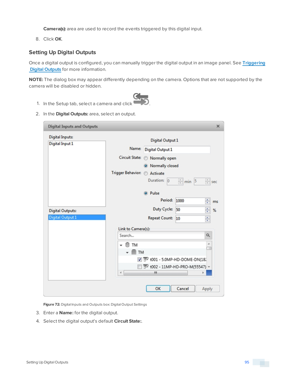 Setting up digital outputs | Avigilon ACC Enterprise Version 5.2.2 User Manual | Page 95 / 189