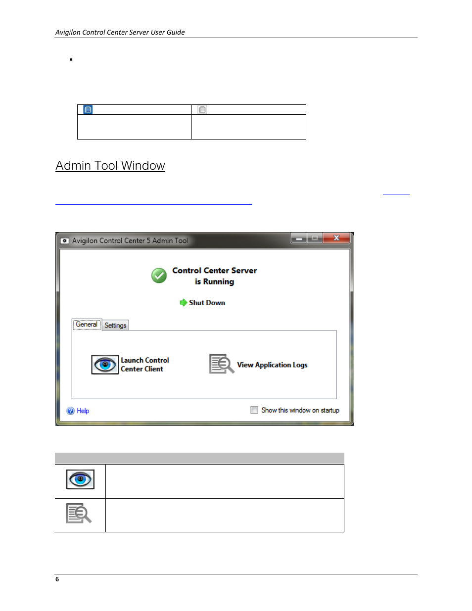 Admin tool window | Avigilon ACC Server Version 5.2 User Manual | Page 10 / 42