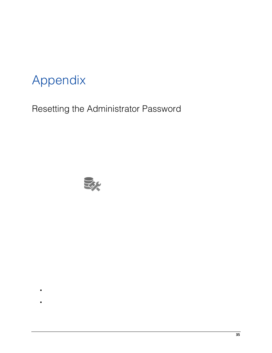 Appendix, Resetting the administrator password | Avigilon ACC Server Version 5.2 User Manual | Page 39 / 42