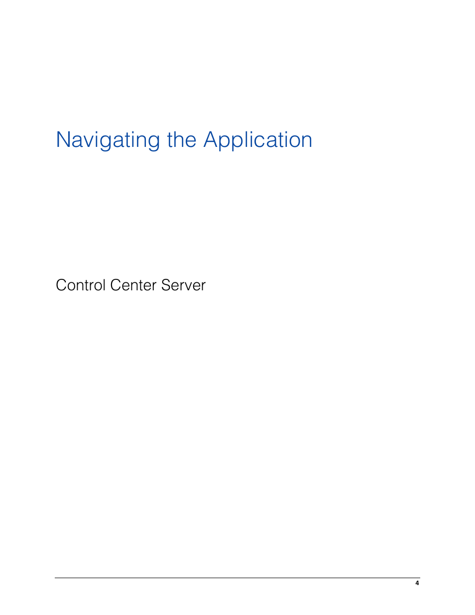 Navigating the application, Control center server | Avigilon ACC Server Version 5.2 User Manual | Page 8 / 42