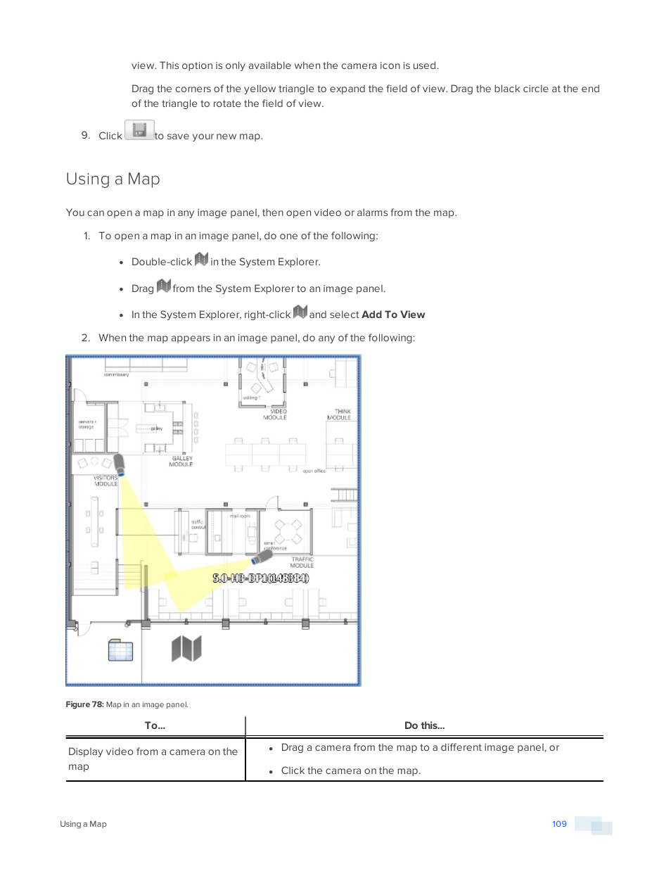 Using a map | Avigilon ACC Standard Version 5.2.2 User Manual | Page 109 / 151