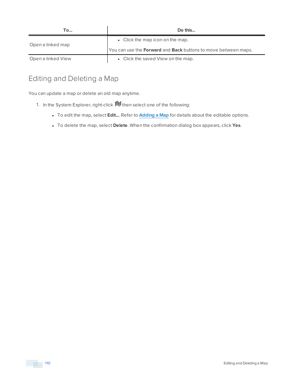 Editing and deleting a map | Avigilon ACC Standard Version 5.2.2 User Manual | Page 110 / 151
