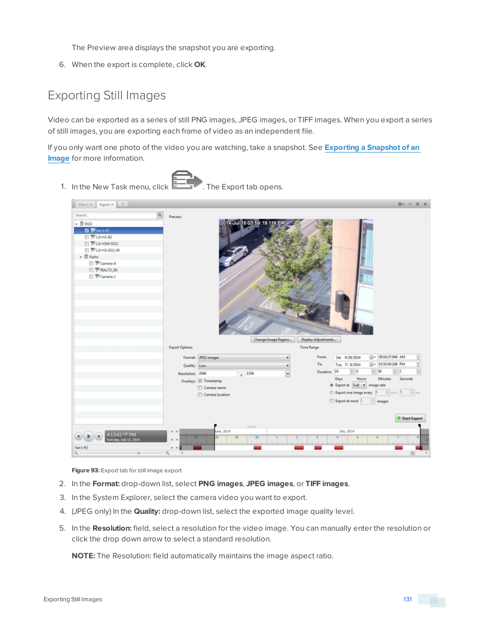 Exporting still images | Avigilon ACC Standard Version 5.2.2 User Manual | Page 131 / 151