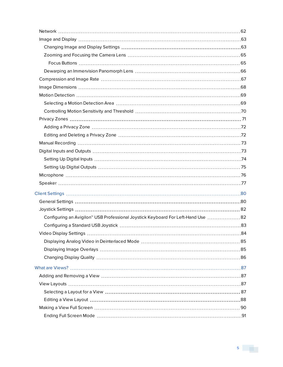 Avigilon ACC Standard Version 5.2.2 User Manual | Page 5 / 151