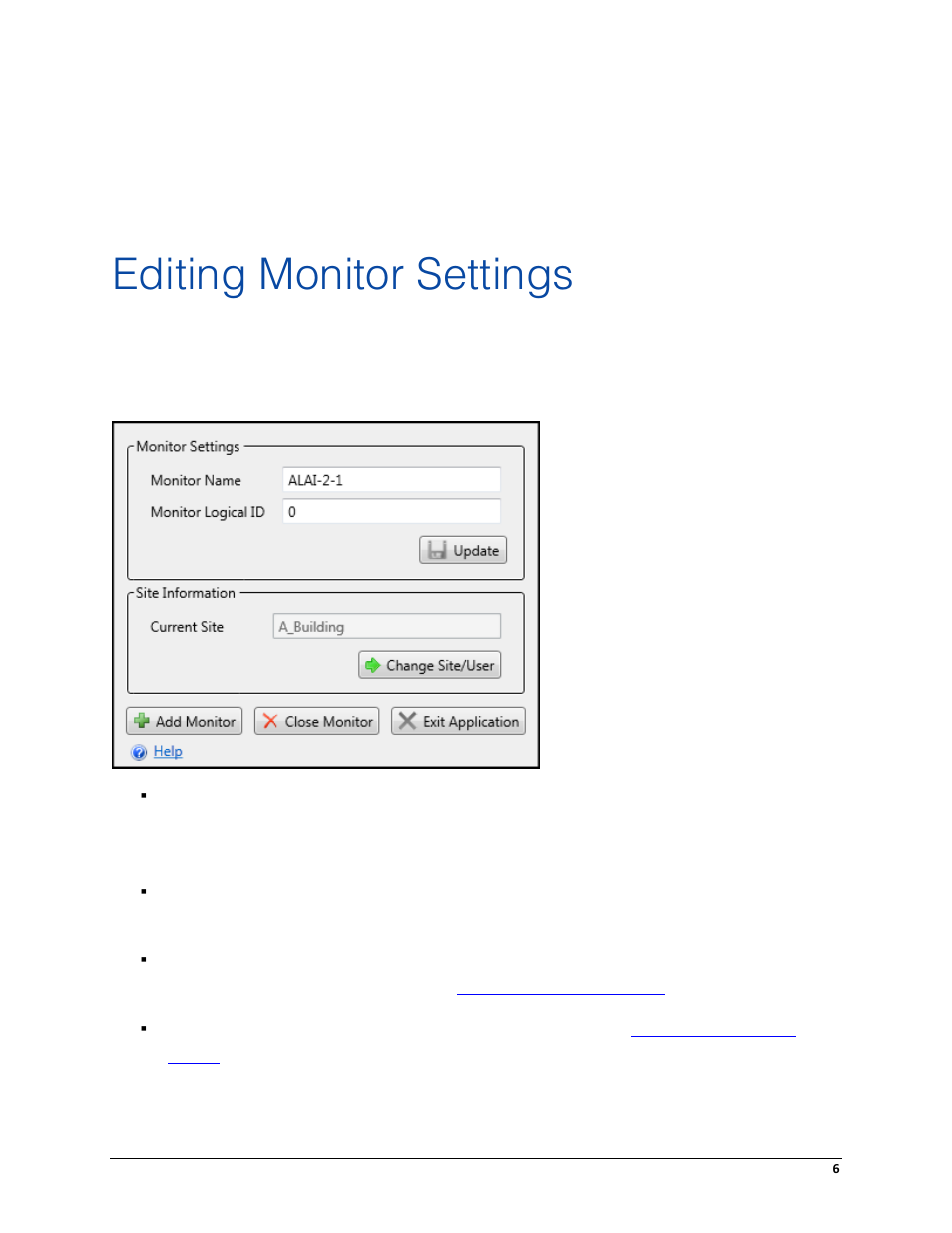 Editing monitor settings | Avigilon ACC Virtual Matrix Version 5.2 User Manual | Page 10 / 14