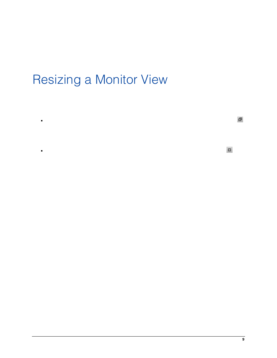 Resizing a monitor view | Avigilon ACC Virtual Matrix Version 5.2 User Manual | Page 13 / 14