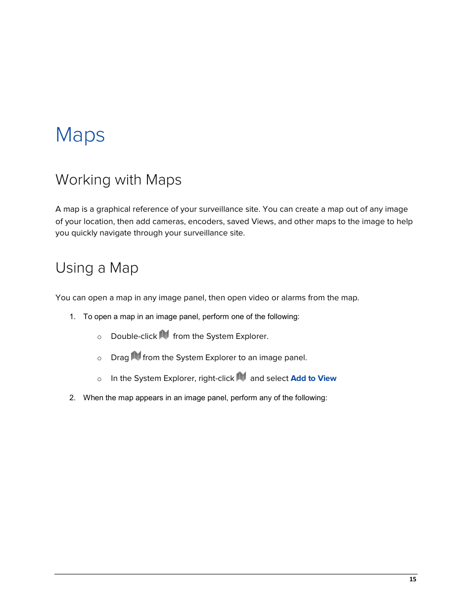 Maps, Working with maps, Using a map | Avigilon ACC Enterprise Web Version 5.2 User Manual | Page 25 / 90