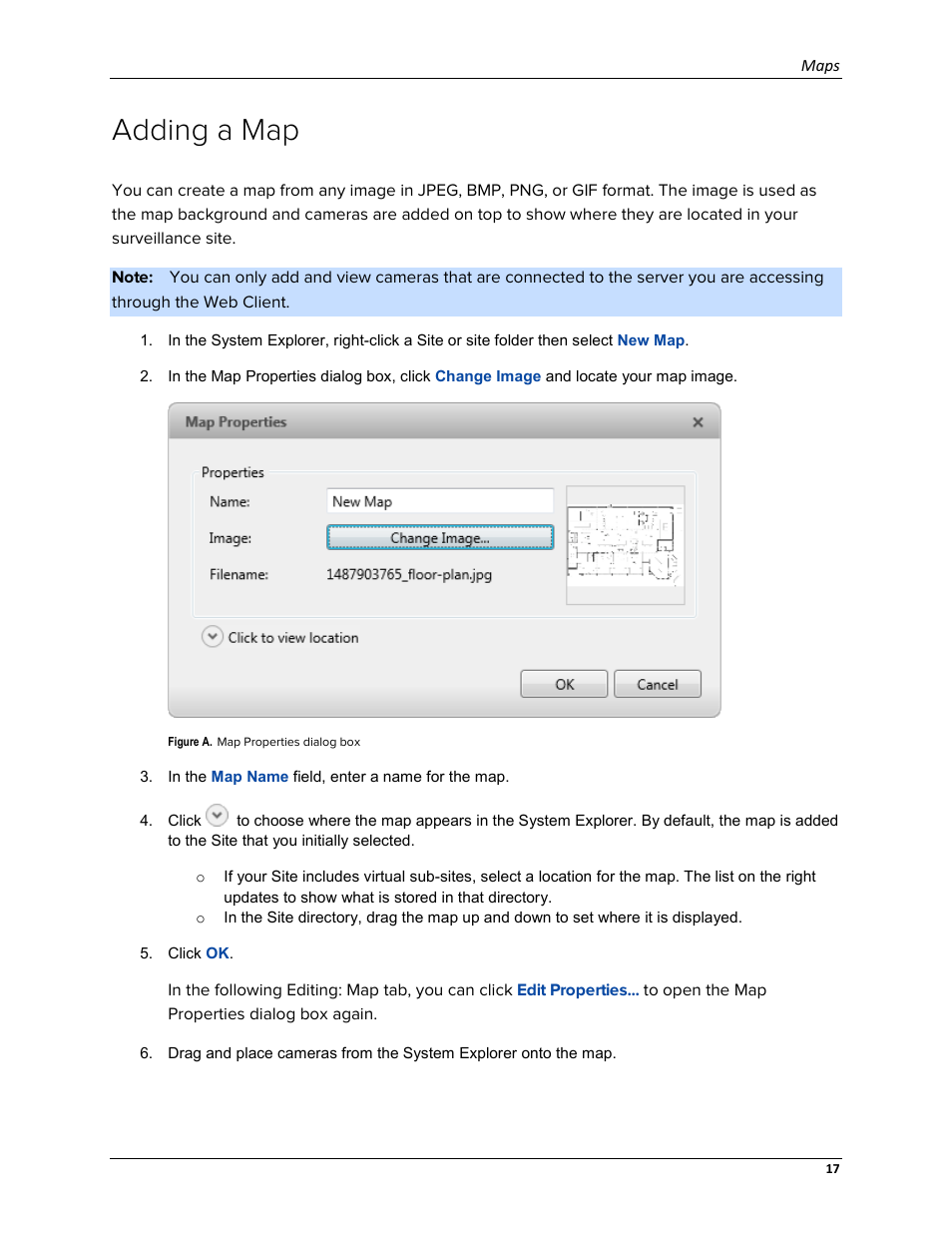 Adding a map | Avigilon ACC Enterprise Web Version 5.2 User Manual | Page 27 / 90