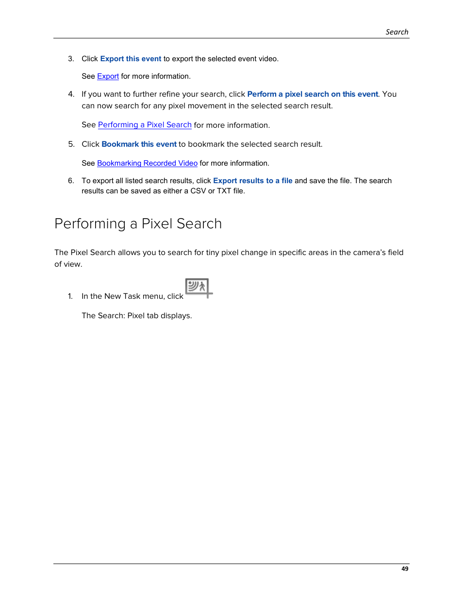 Performing a pixel search | Avigilon ACC Enterprise Web Version 5.2 User Manual | Page 59 / 90