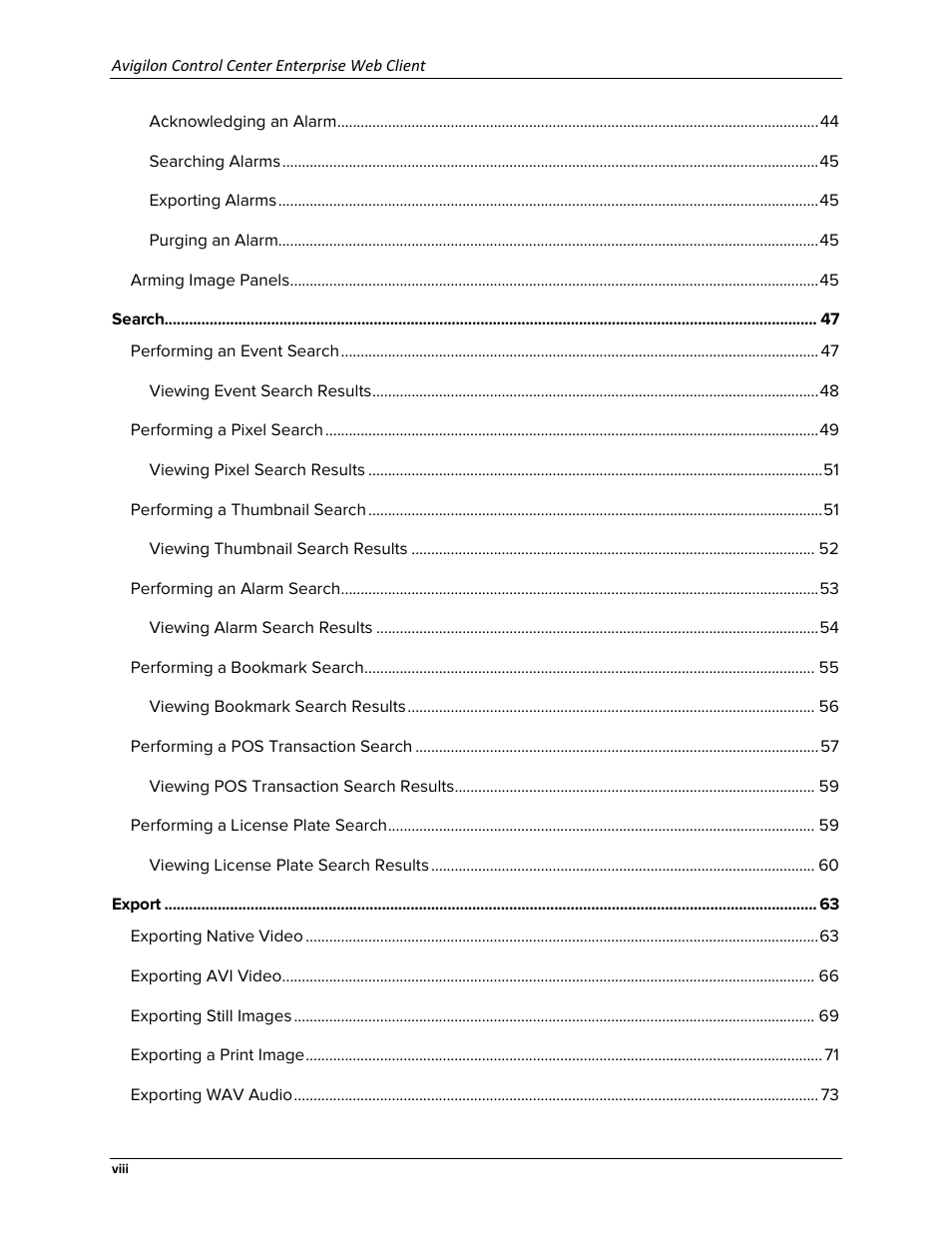 Avigilon ACC Enterprise Web Version 5.2 User Manual | Page 8 / 90