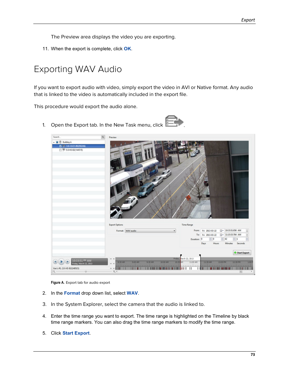 Exporting wav audio | Avigilon ACC Enterprise Web Version 5.2 User Manual | Page 83 / 90