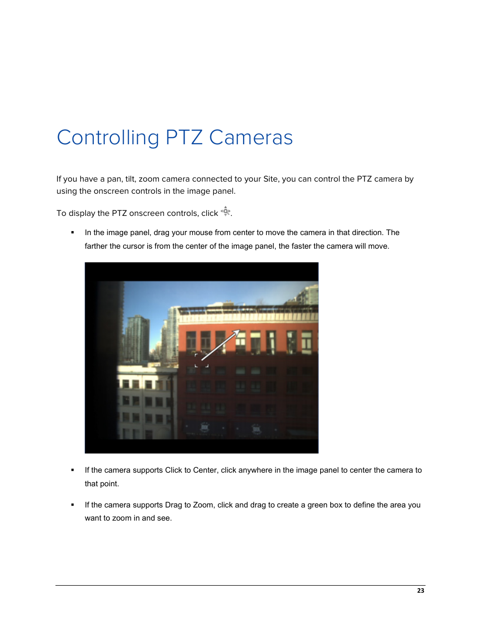 Controlling ptz cameras | Avigilon ACC Gateway Web Version 5.2 User Manual | Page 29 / 31