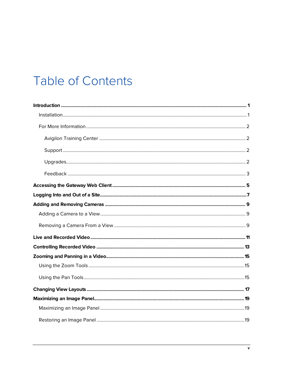 Avigilon ACC Gateway Web Version 5.2 User Manual | Page 5 / 31