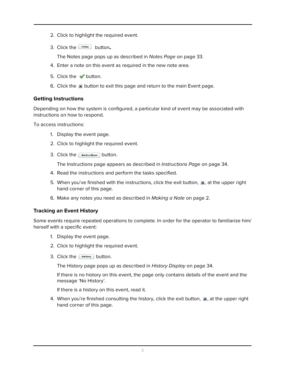 Getting instructions, Tracking an event history, Getting instructions tracking an event history | Avigilon Access Control Manager - Alarm Monitoring User Manual | Page 7 / 41