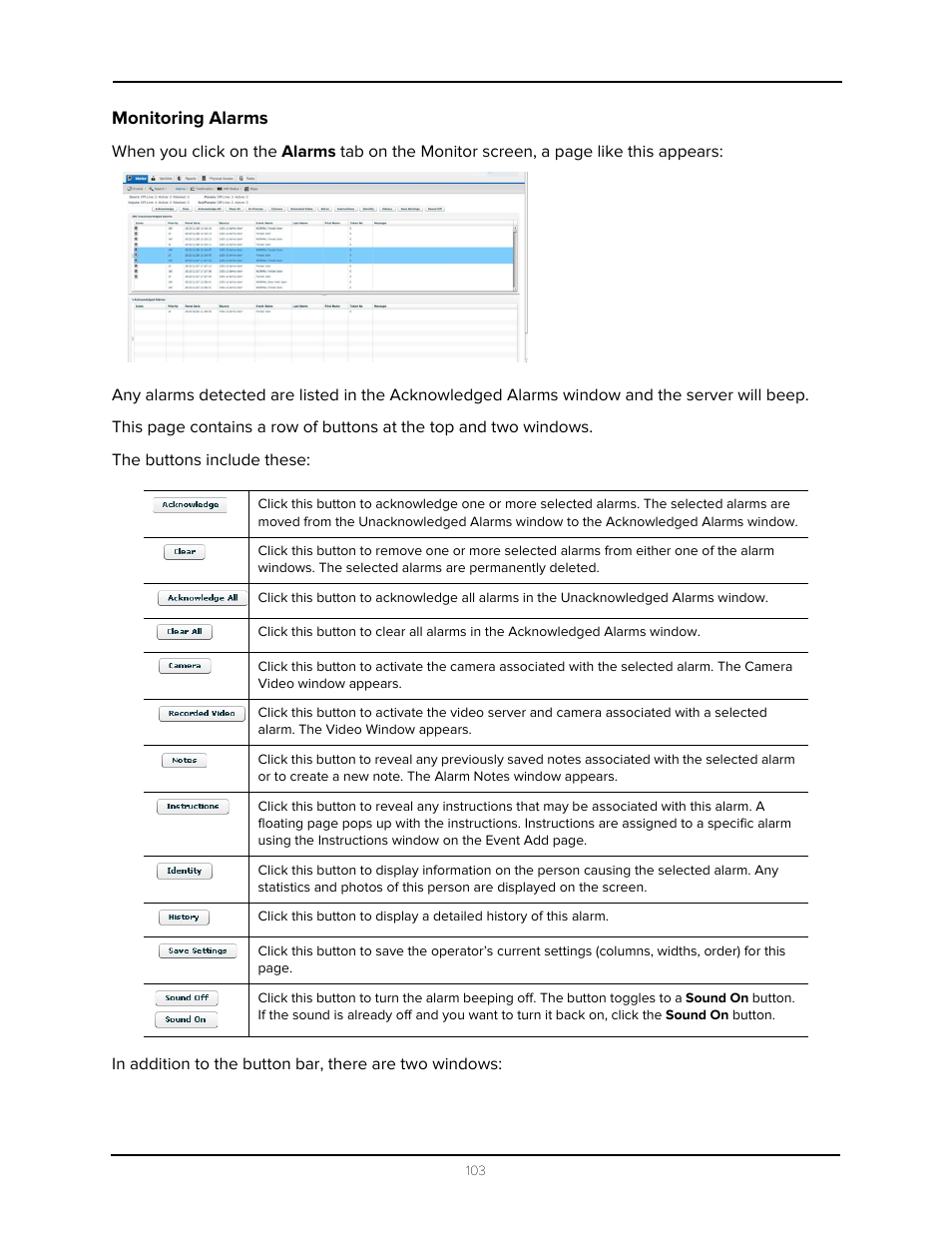 Monitoring alarms | Avigilon Access Control Manager - Avigilon Workflow Guide User Manual | Page 107 / 119