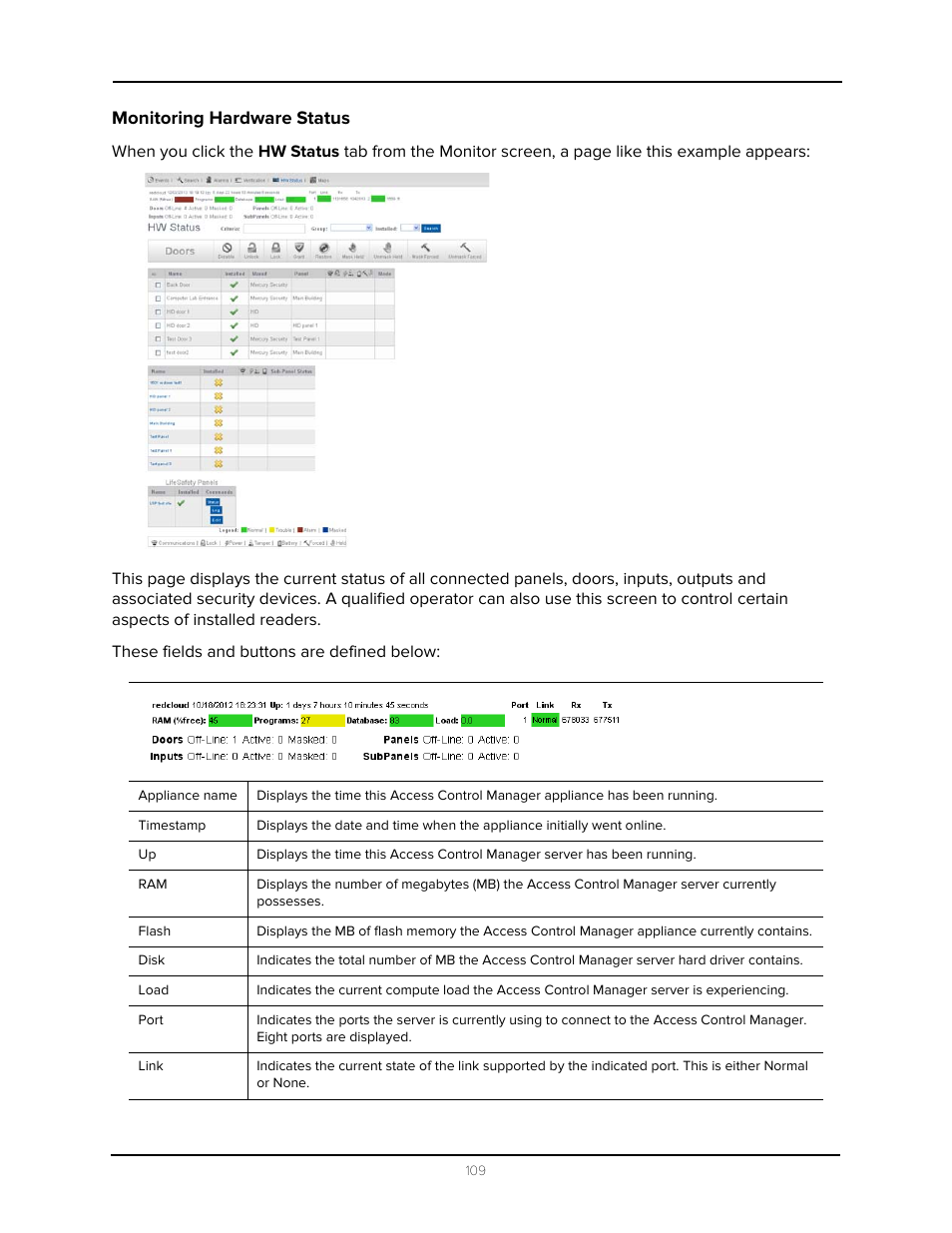 Monitoring hardware status | Avigilon Access Control Manager - Avigilon Workflow Guide User Manual | Page 113 / 119