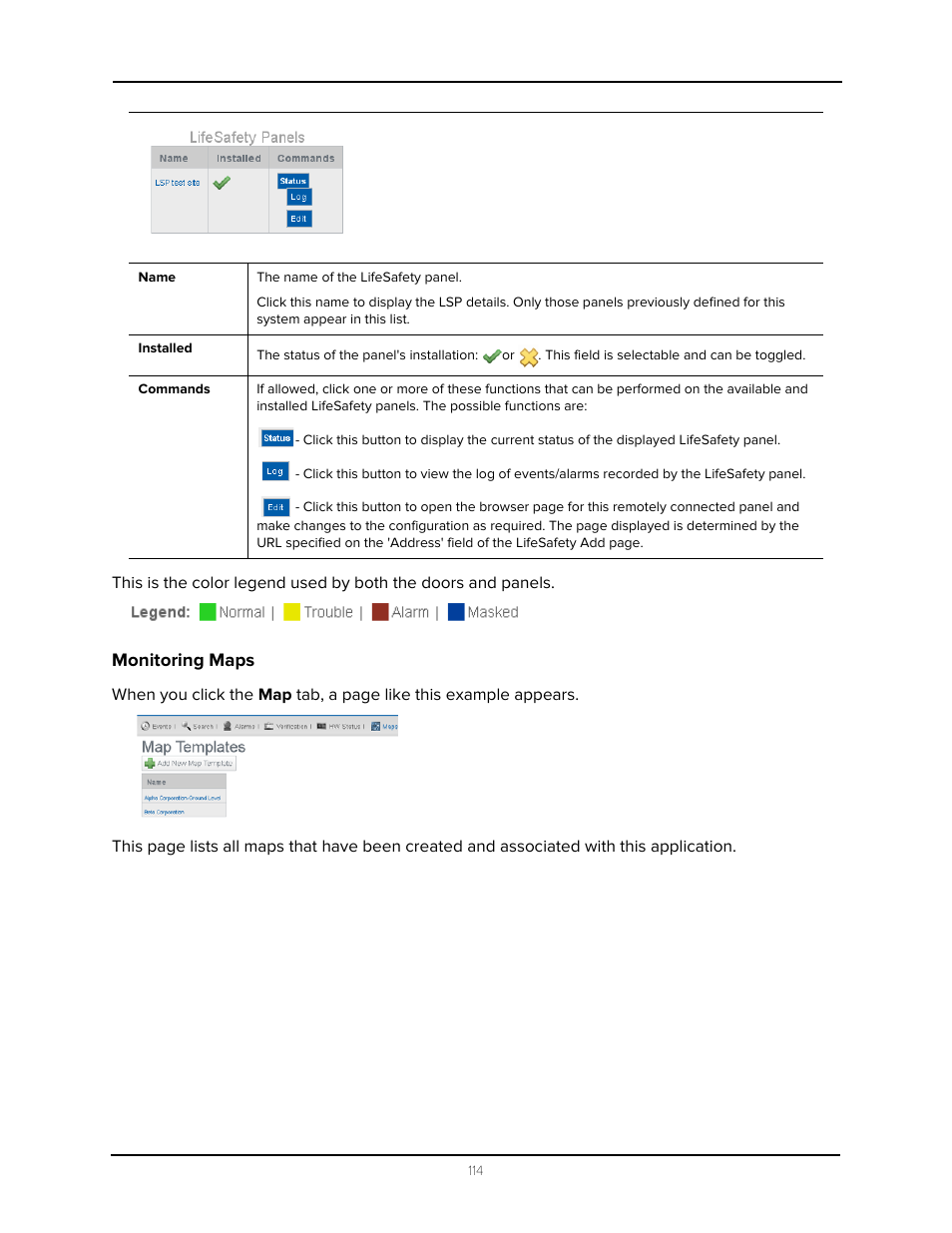 Monitoring maps | Avigilon Access Control Manager - Avigilon Workflow Guide User Manual | Page 118 / 119