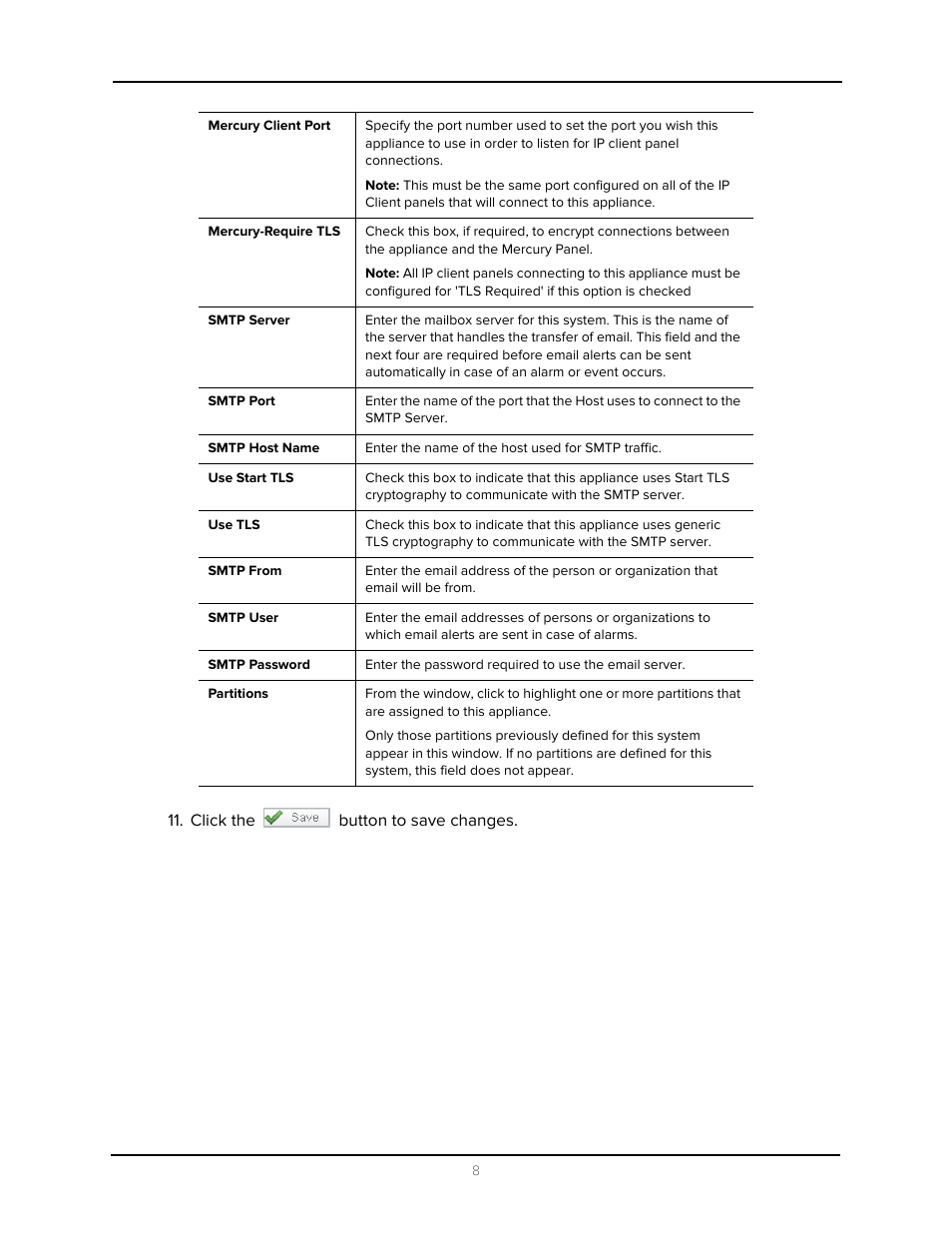 Click the button to save changes | Avigilon Access Control Manager - Avigilon Workflow Guide User Manual | Page 12 / 119