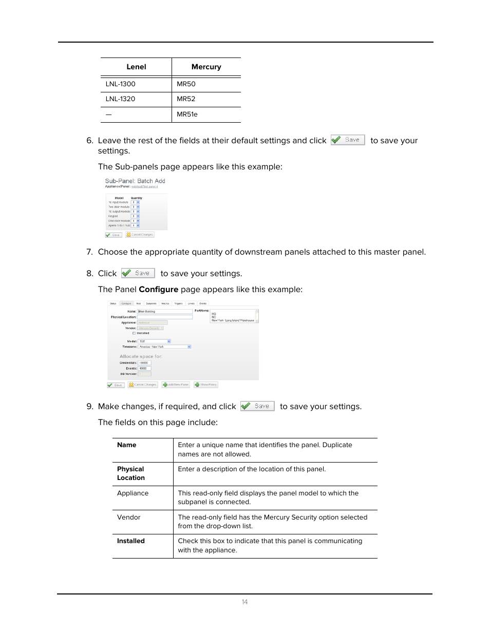 Click to save your settings | Avigilon Access Control Manager - Avigilon Workflow Guide User Manual | Page 18 / 119