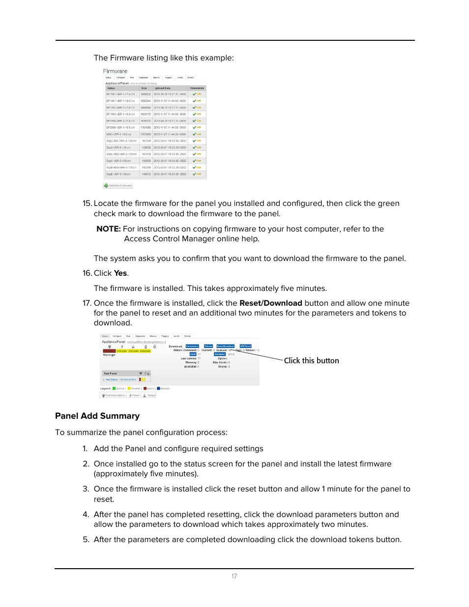 Click yes, Panel add summary, Add the panel and configure required settings | Avigilon Access Control Manager - Avigilon Workflow Guide User Manual | Page 21 / 119