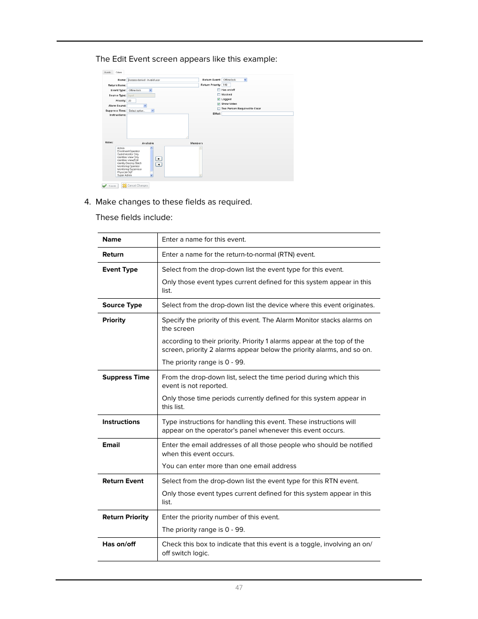 Make changes to these fields as required | Avigilon Access Control Manager - Avigilon Workflow Guide User Manual | Page 51 / 119