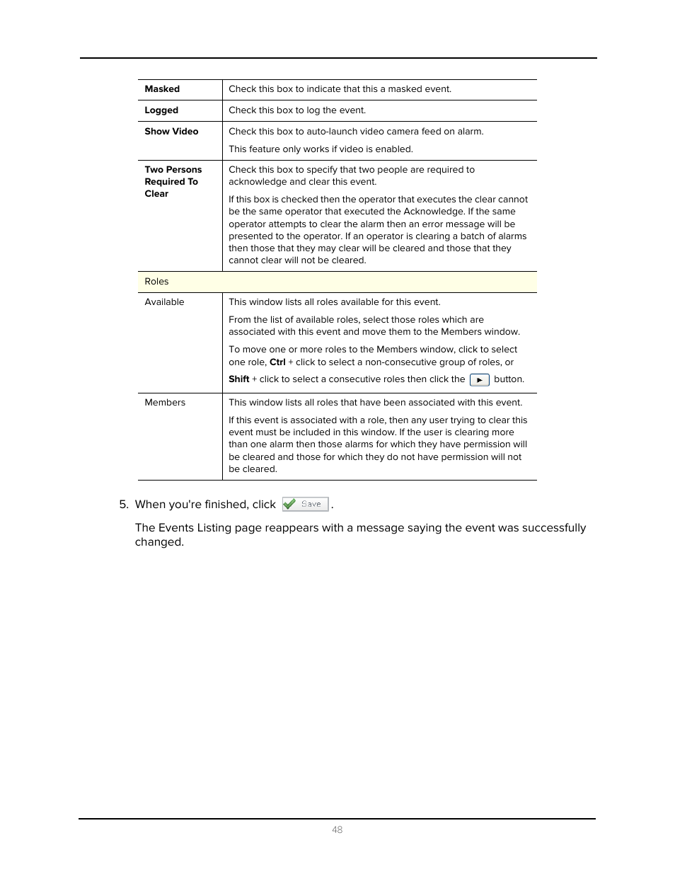 When you're finished, click | Avigilon Access Control Manager - Avigilon Workflow Guide User Manual | Page 52 / 119