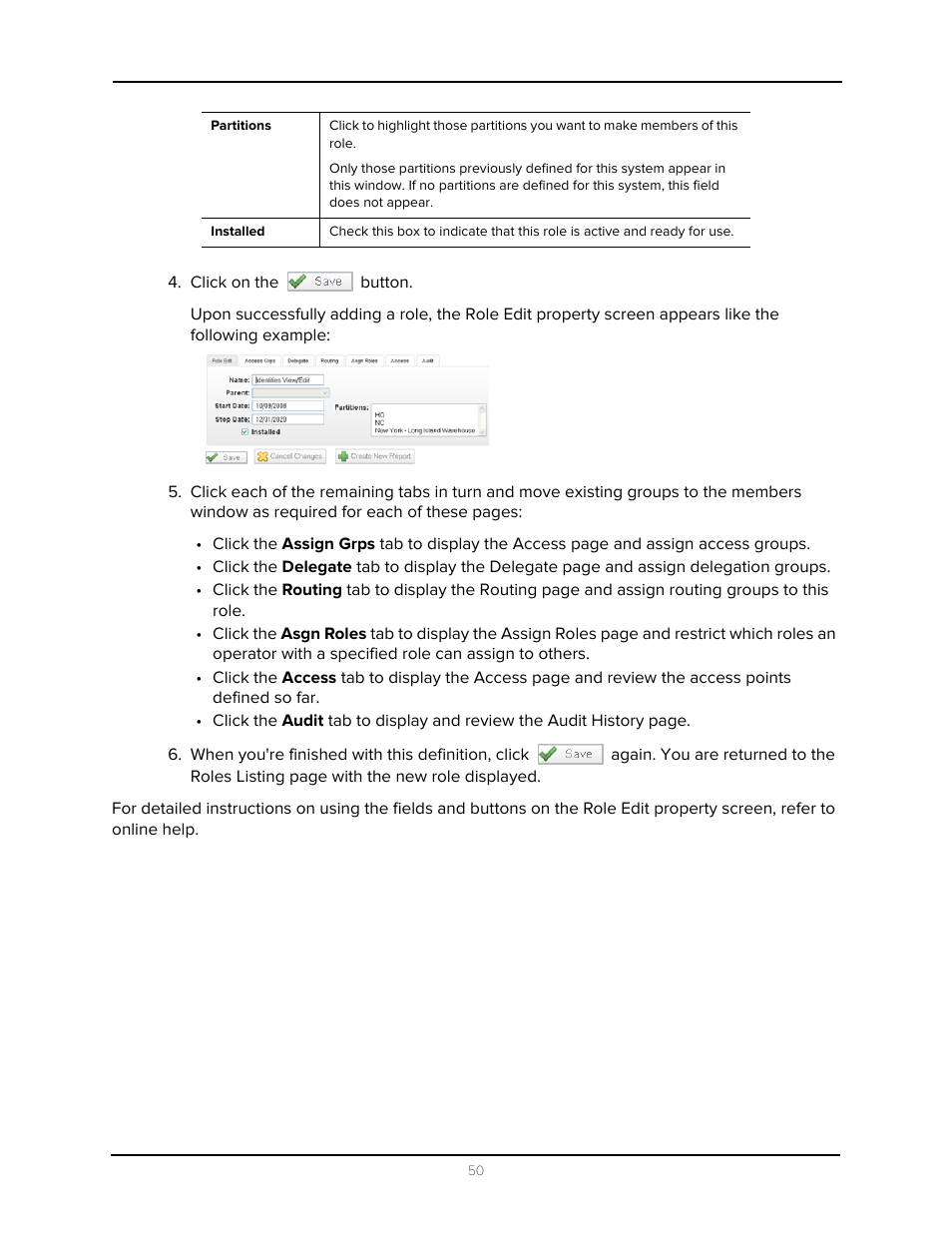 Click on the button | Avigilon Access Control Manager - Avigilon Workflow Guide User Manual | Page 54 / 119