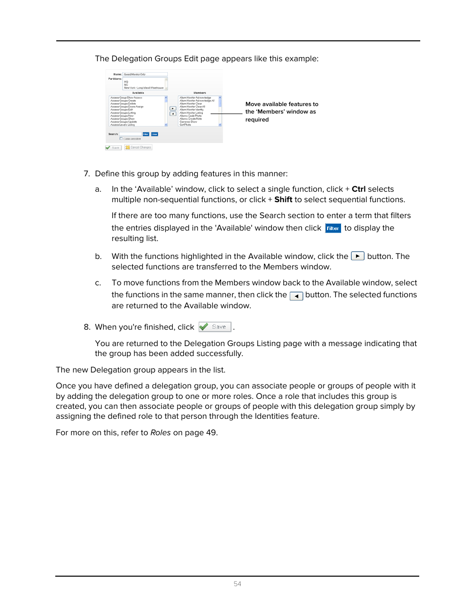 When you're finished, click | Avigilon Access Control Manager - Avigilon Workflow Guide User Manual | Page 58 / 119