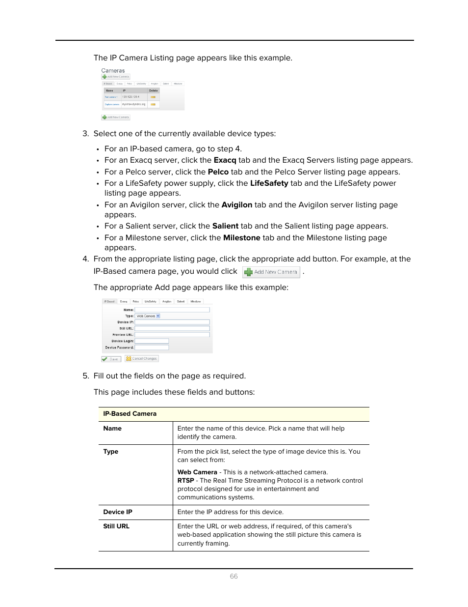 Select one of the currently available device types | Avigilon Access Control Manager - Avigilon Workflow Guide User Manual | Page 70 / 119