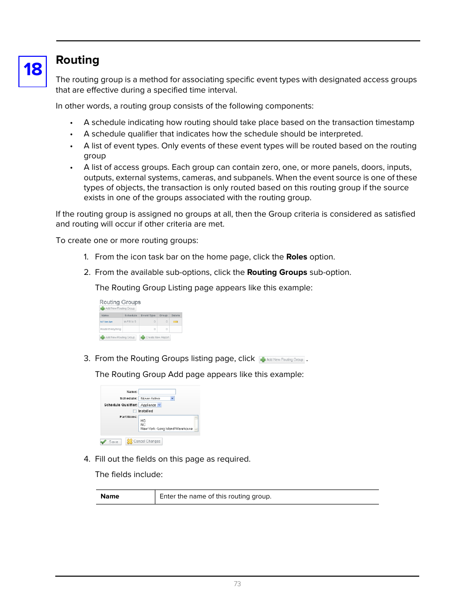 Routing | Avigilon Access Control Manager - Avigilon Workflow Guide User Manual | Page 77 / 119