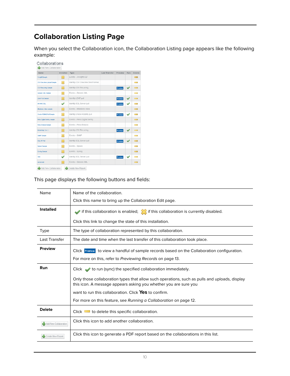 Collaboration listing page | Avigilon Access Control Manager - Collaboration User Manual | Page 15 / 36