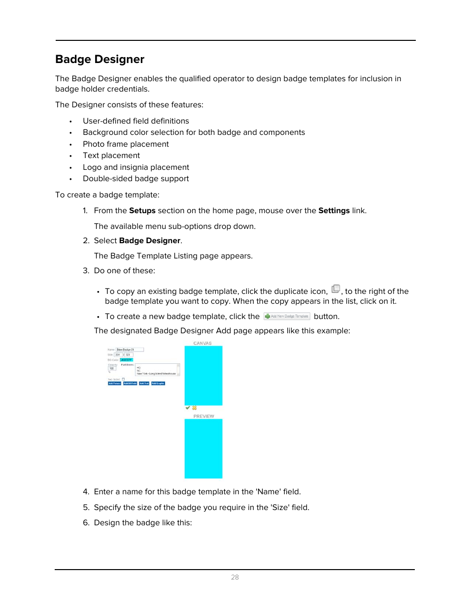 Badge designer | Avigilon Access Control Manager - Identity Enrollment and Credentialing User Manual | Page 32 / 60