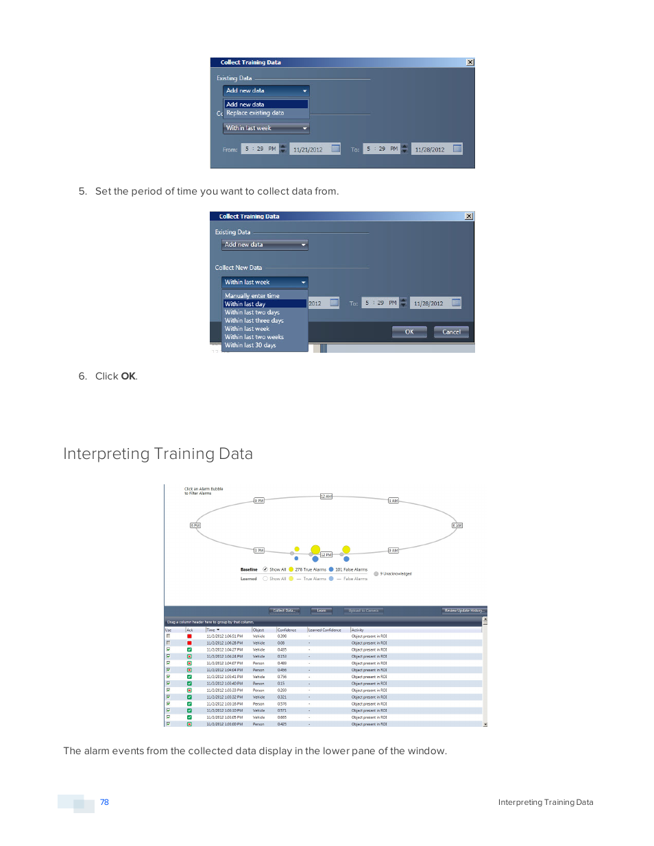 Interpreting training data | Avigilon View User Manual | Page 78 / 127