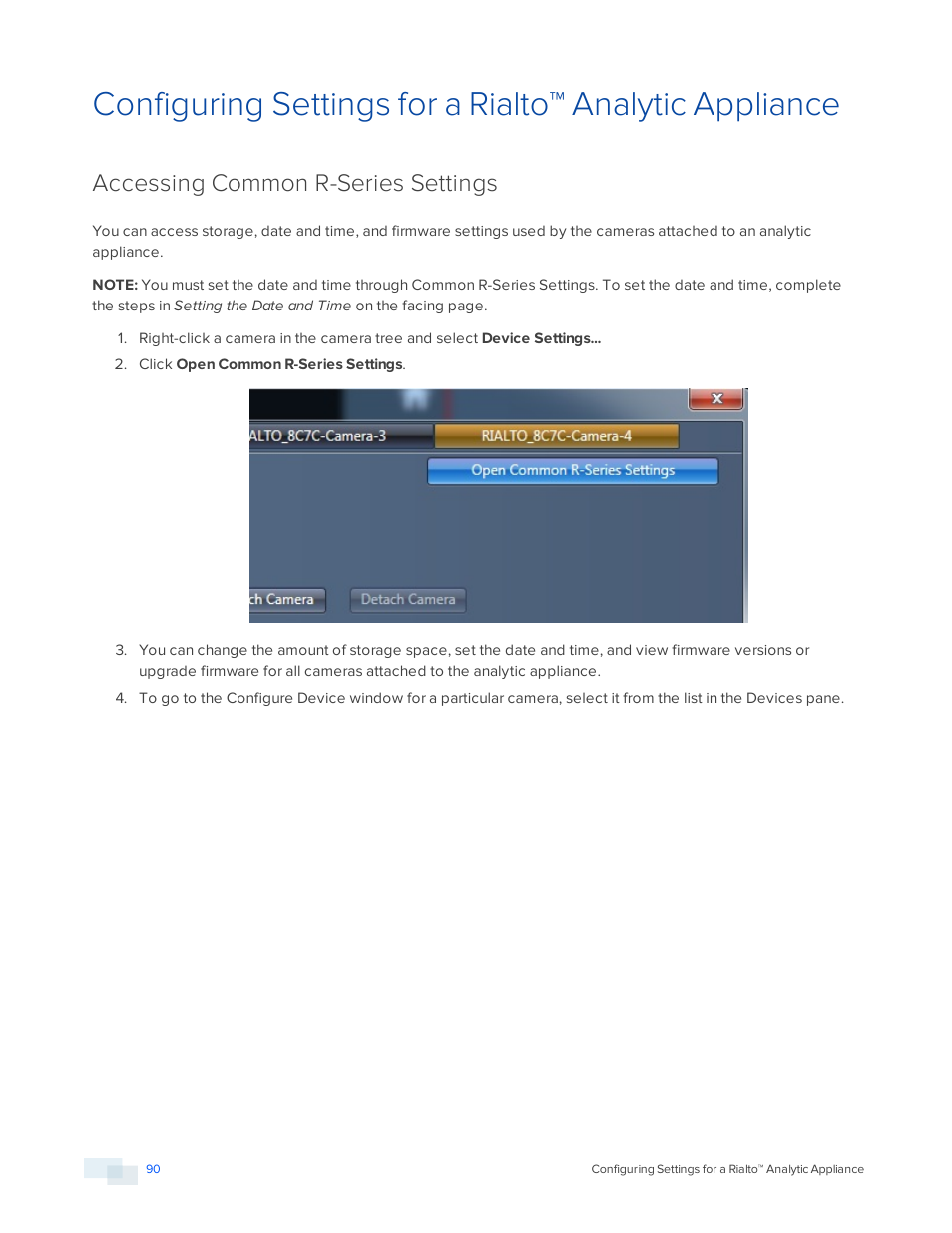 Accessing common r-series settings | Avigilon View User Manual | Page 90 / 127