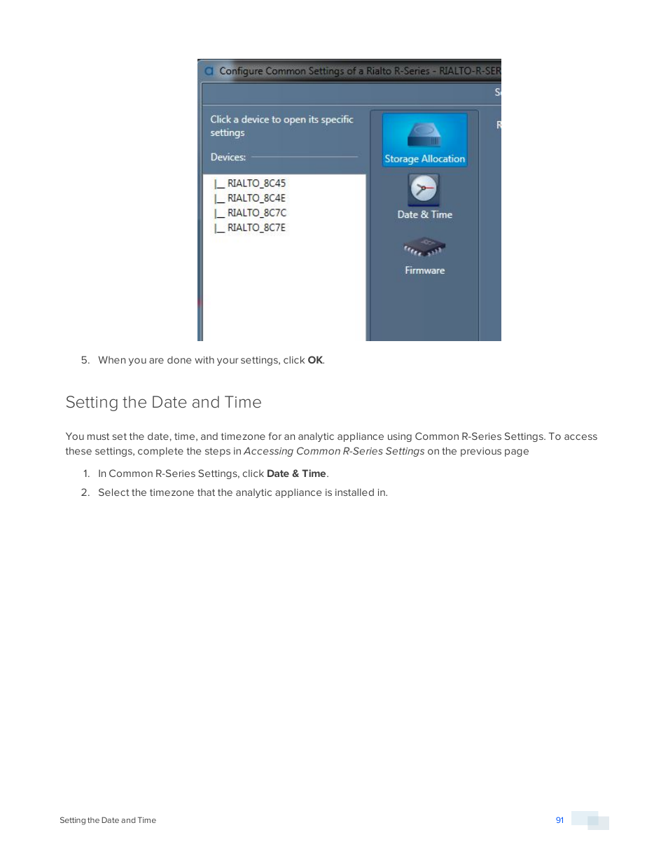 Setting the date and time | Avigilon View User Manual | Page 91 / 127