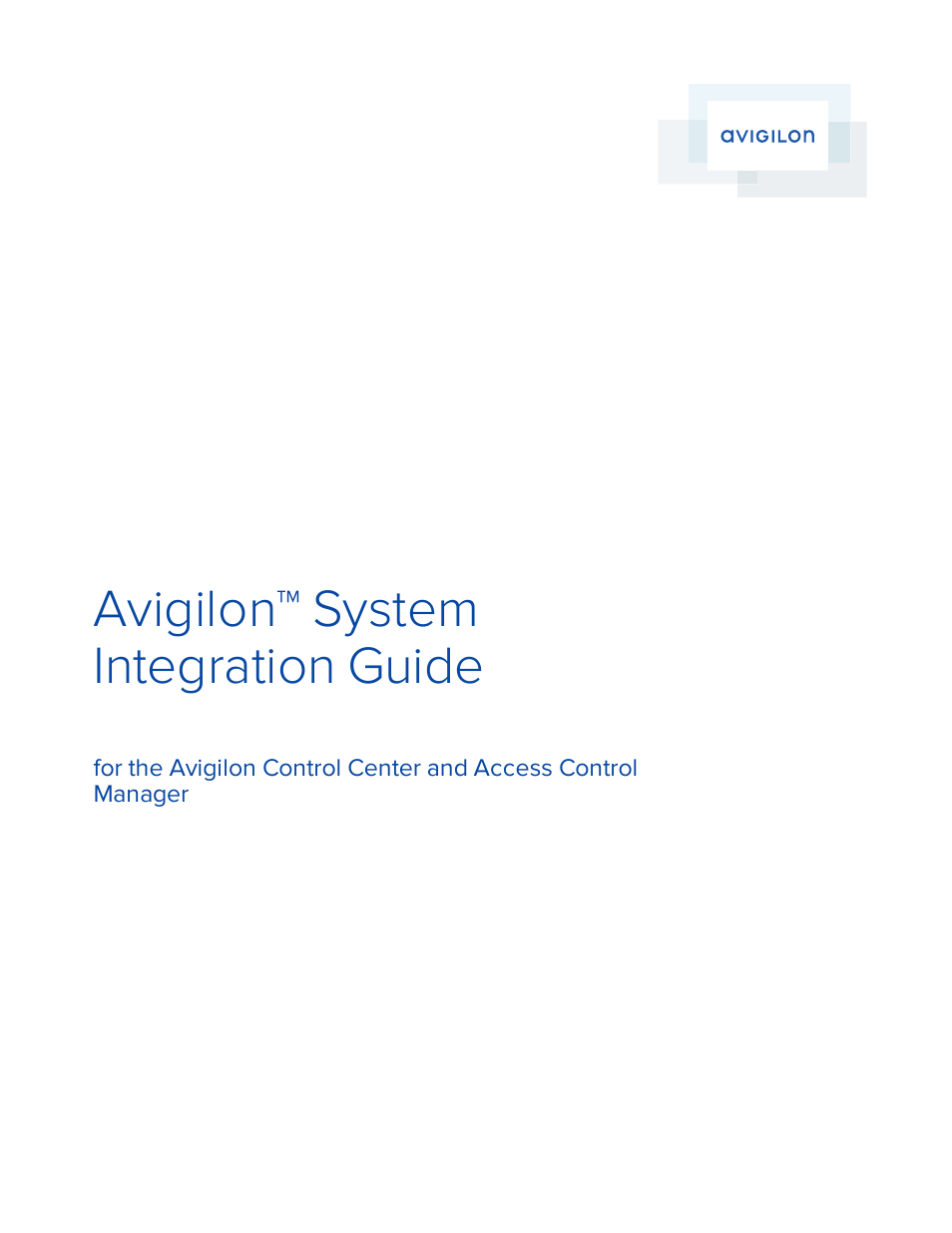 Avigilon Access Control Manager Integration User Manual | 17 pages