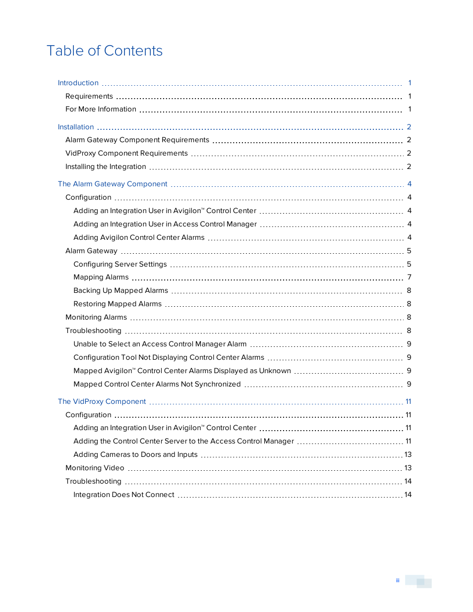 Avigilon Access Control Manager Integration User Manual | Page 3 / 17