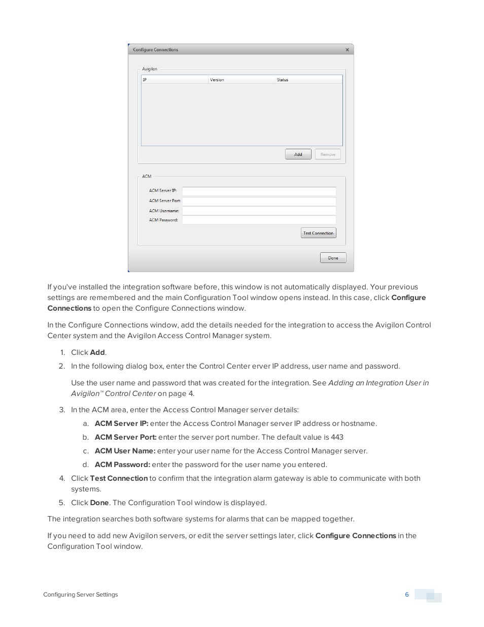 Avigilon Access Control Manager Integration User Manual | Page 9 / 17