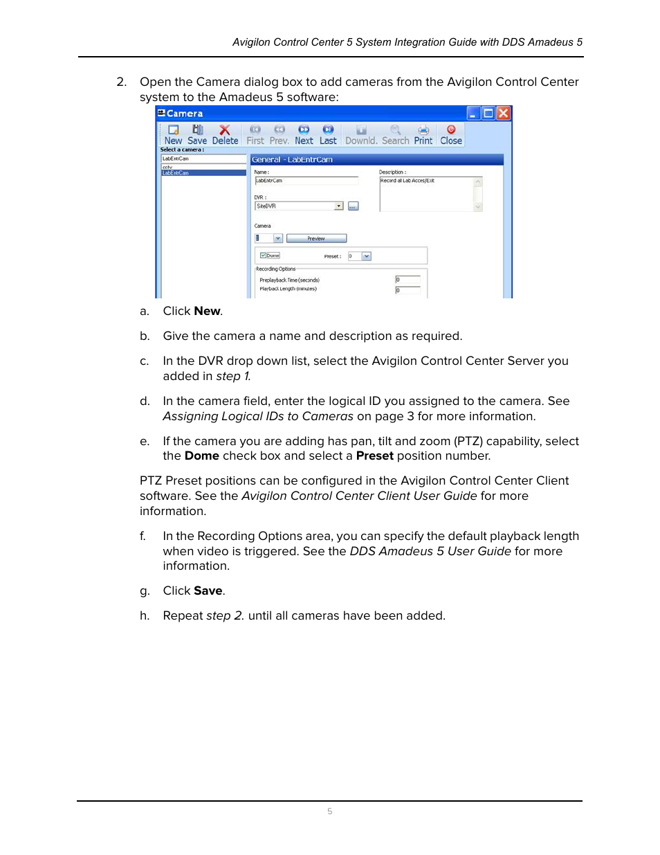 Avigilon DDS Amadeus Integration User Manual | Page 9 / 10