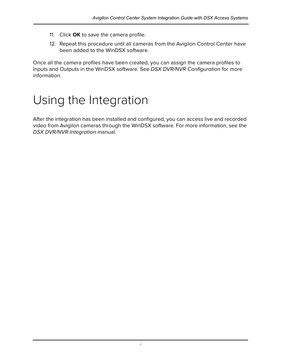 Using the integration | Avigilon DSX Access Systems Integration User Manual | Page 9 / 9