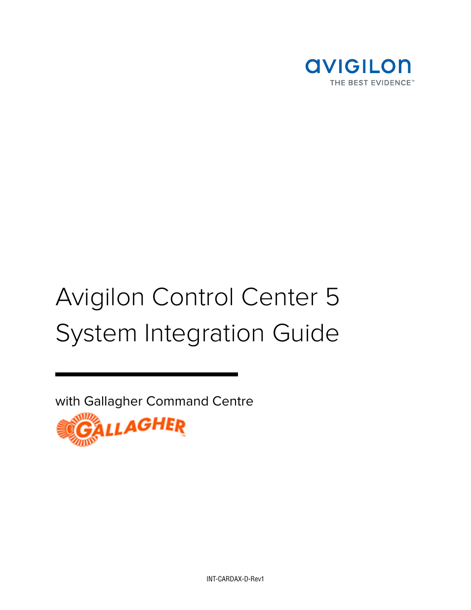 Avigilon Gallagher Command Center 7 Integration User Manual | 22 pages