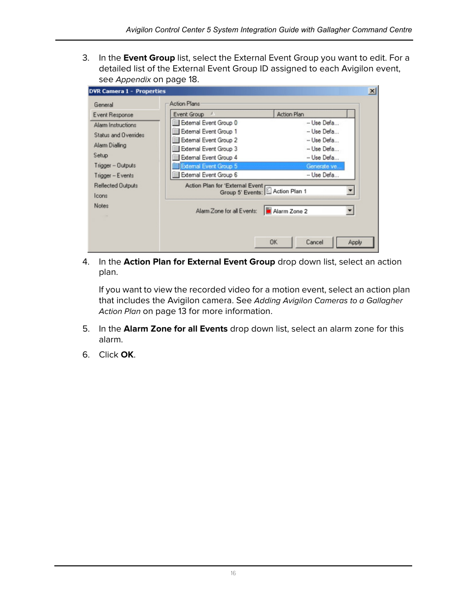 Avigilon Gallagher Command Center 7 Integration User Manual | Page 20 / 22