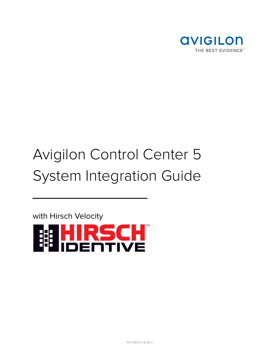 Avigilon Hirsch Velocity Integration User Manual | 21 pages