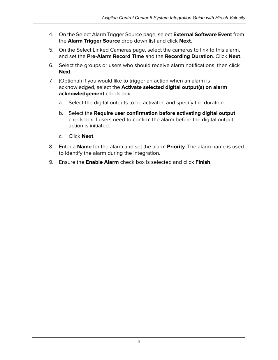 Avigilon Hirsch Velocity Integration User Manual | Page 13 / 21