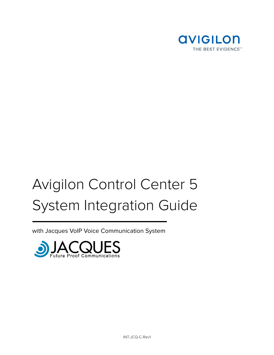 Avigilon Jacques IP Intercom Integration User Manual | 11 pages